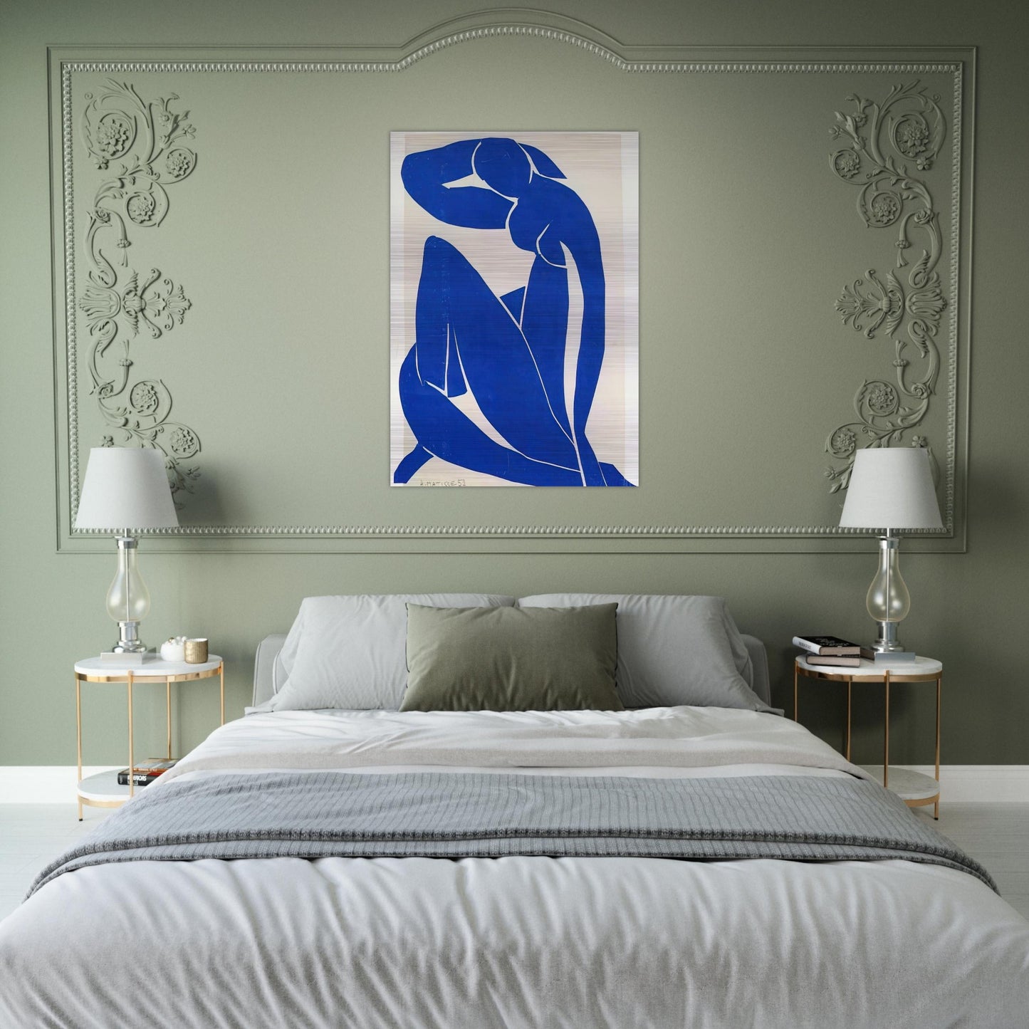 BLUE NUDE 1952 - Henri Matisse Brushed Aluminum Print - 70x100 cm / 28x40 inches | Henri Matisse Aluminum Print | Henri Matisse Prints