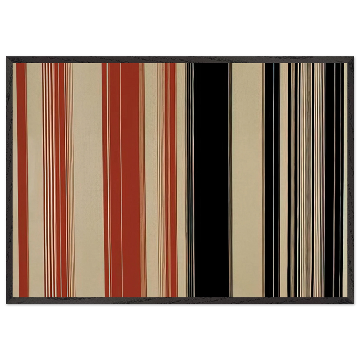 Algeria - 1982 - Gene Davis 70x100 cm / 28x40 inches Framed Art Print – Black Wooden Frame