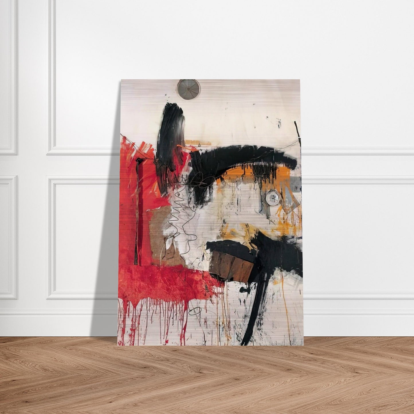 FIRST TIME PAINTING 1961 - Robert Rauschenberg Brushed Aluminum Print - 70x100 cm / 28x40 inches | Robert Rauschenberg Aluminum Print | Robert Rauschenberg Prints