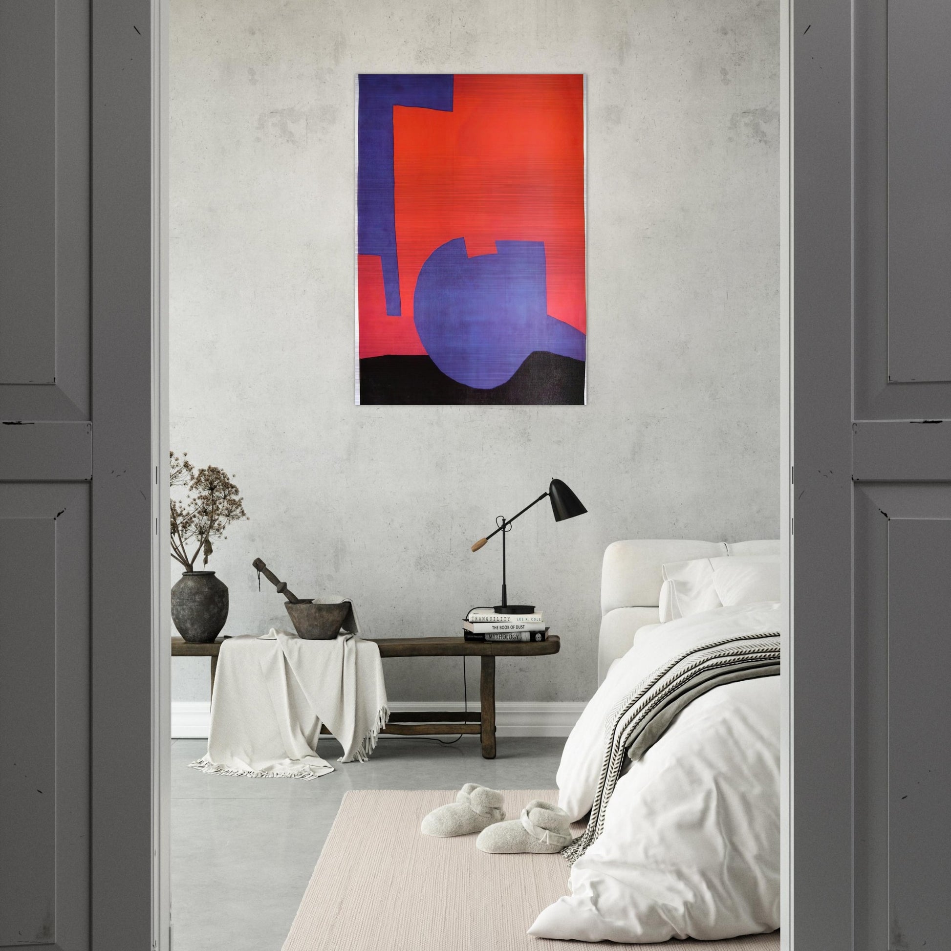 Composition rouge - 1968 - Serge Poliakoff Brushed Aluminum Print - 70x100 cm / 28x40 inches | Serge Poliakoff Aluminum Print | Serge Poliakoff Prints