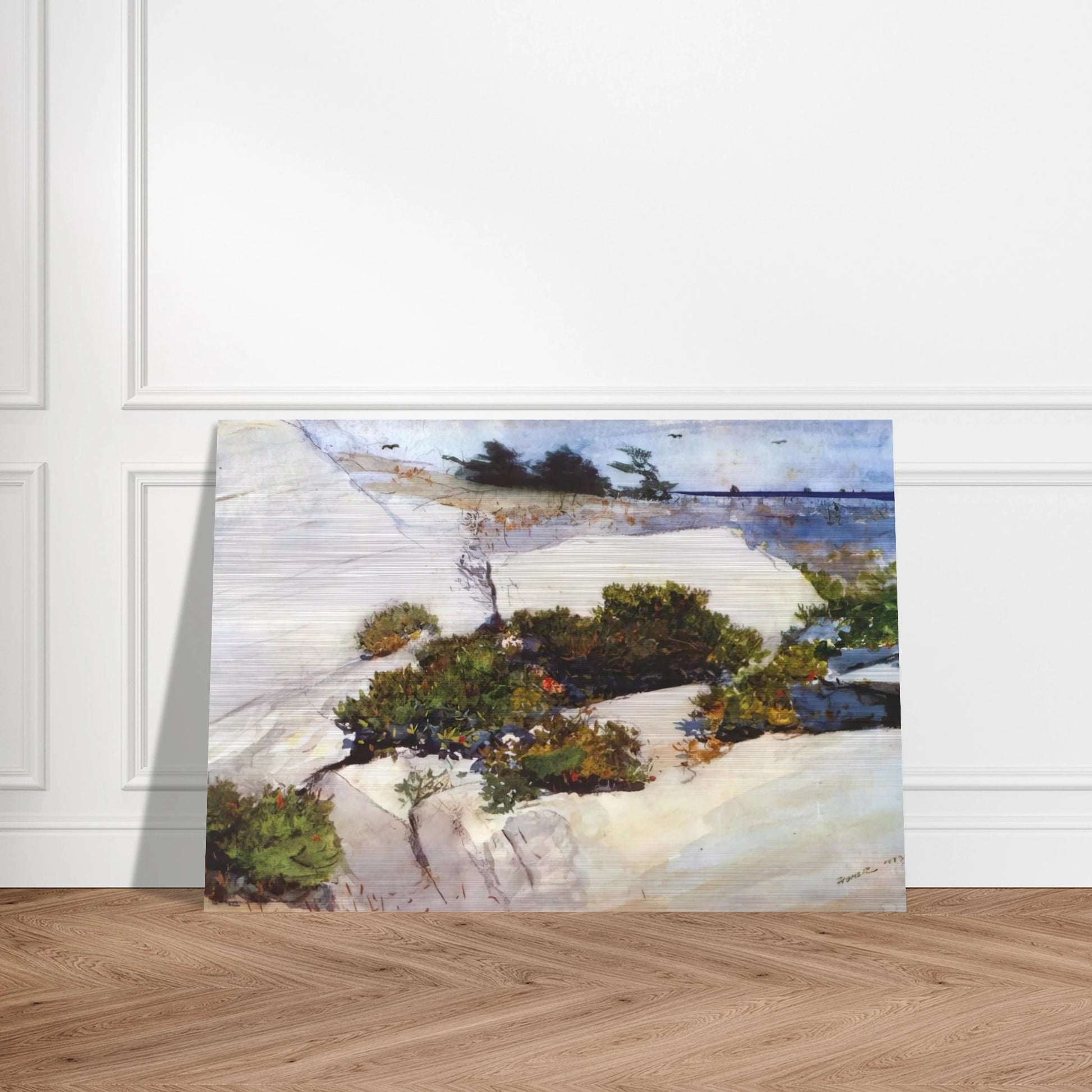 MAINE CLIFFS - Winslow Homer Brushed Aluminum Print - 70x100 cm / 28x40 inches | Winslow Homer Aluminum Print | Winslow Homer Prints