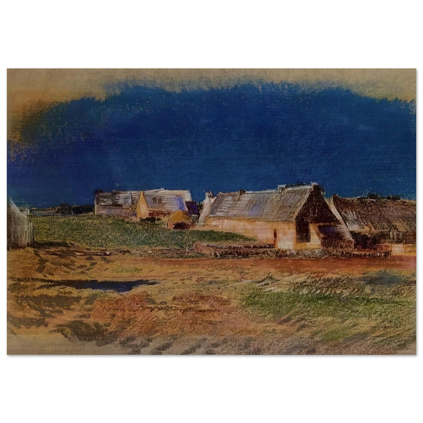 LANDSCAPE IN BRITTANY PEYRELEBADE - Odilon Redon Brushed Aluminum Print - 70x100 cm / 28x40 inches | Odilon Redon Aluminum Print | Odilon Redon Prints