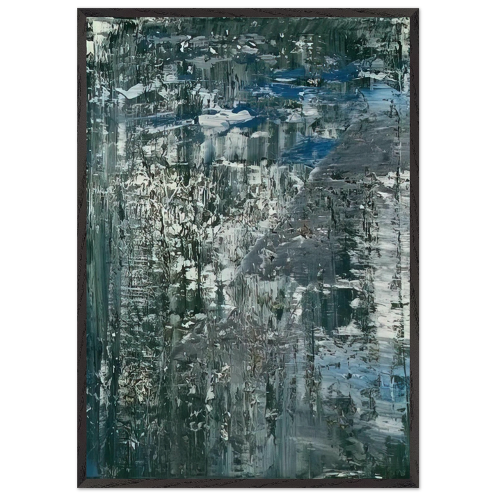 ICE 4 - Gerhard Richter 70x100 cm / 28x40 inches Framed Art Print – Black Wooden Frame