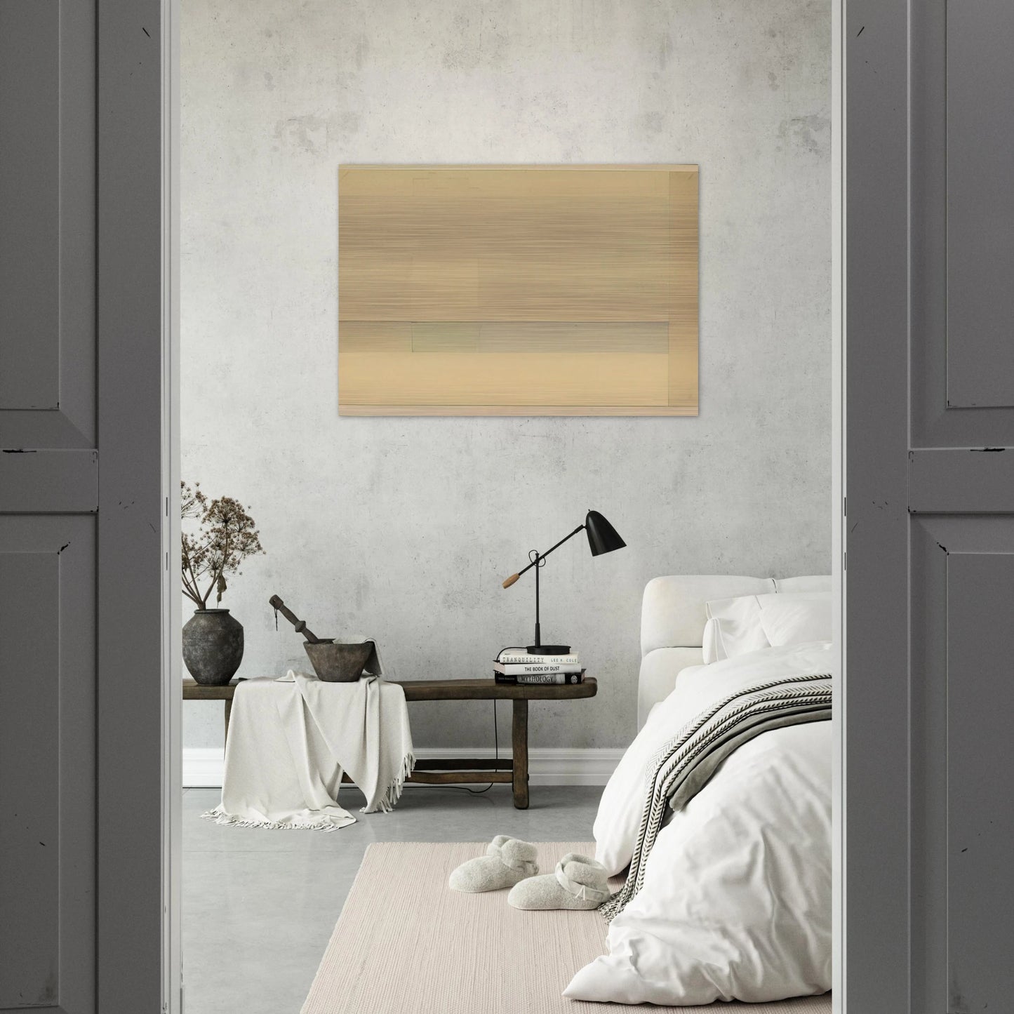 Ha nevicato - 1957 - Antonio Calderara Brushed Aluminum Print - 70x100 cm / 28x40 inches | Antonio Calderara Aluminum Print | Antonio Calderara Prints