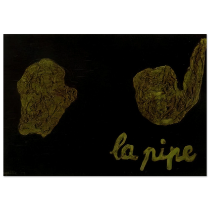THE PIPE 1927 - Rene Magritte Brushed Aluminum Print - 70x100 cm / 28x40 inches | Rene Magritte Aluminum Print | Rene Magritte Prints