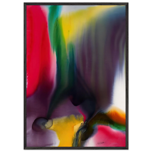 Phenomena Agate Bridge - Paul Jenkins 70x100 cm / 28x40 inches Framed Art Print – Black Wooden Frame