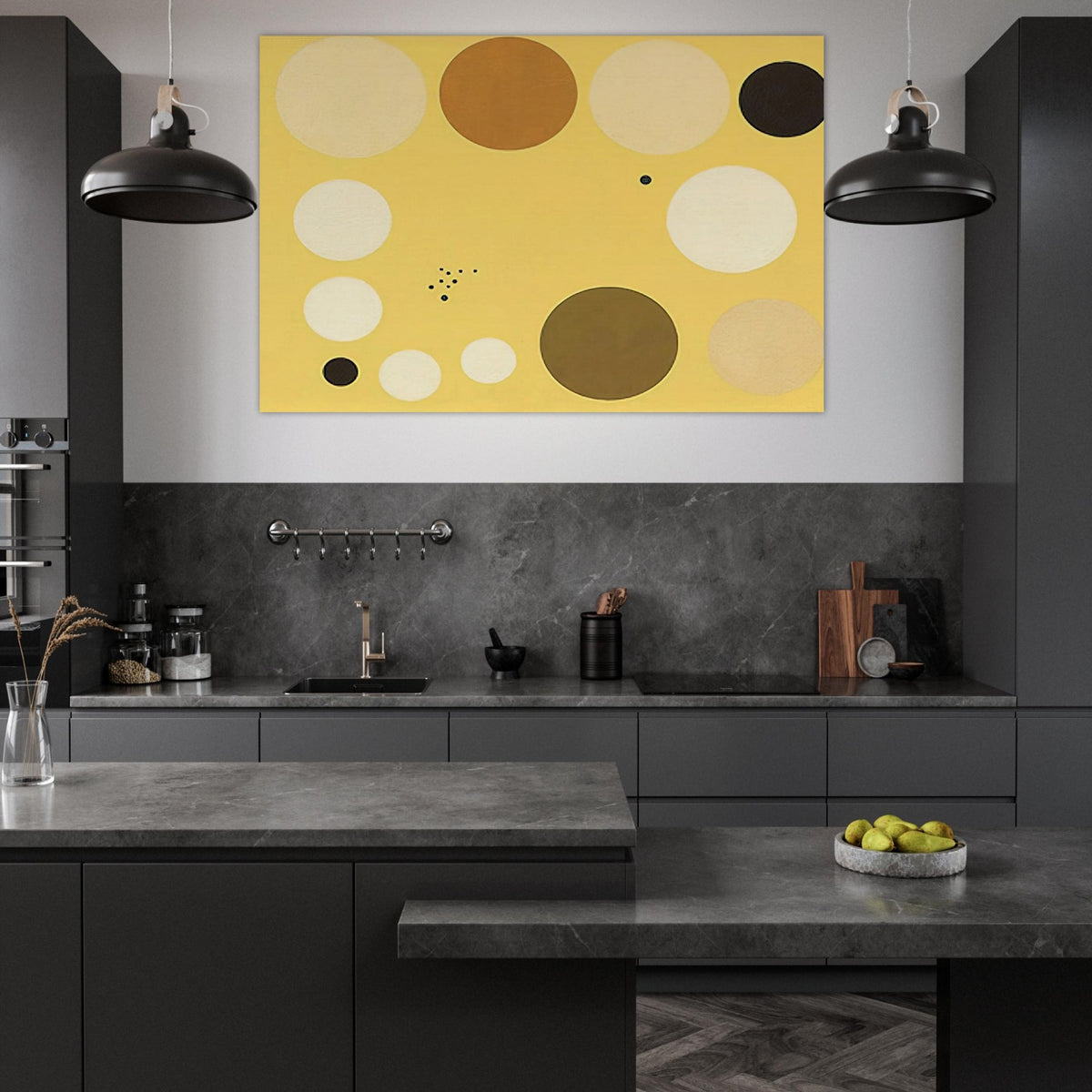 Carta celeste en amarillo n° 1 - 1953 1 - Lolo Soldevilla Art Prints - 100x150 cm / 40x60″ inches | Lolo Soldevilla Poster | Lolo Soldevilla Prints
