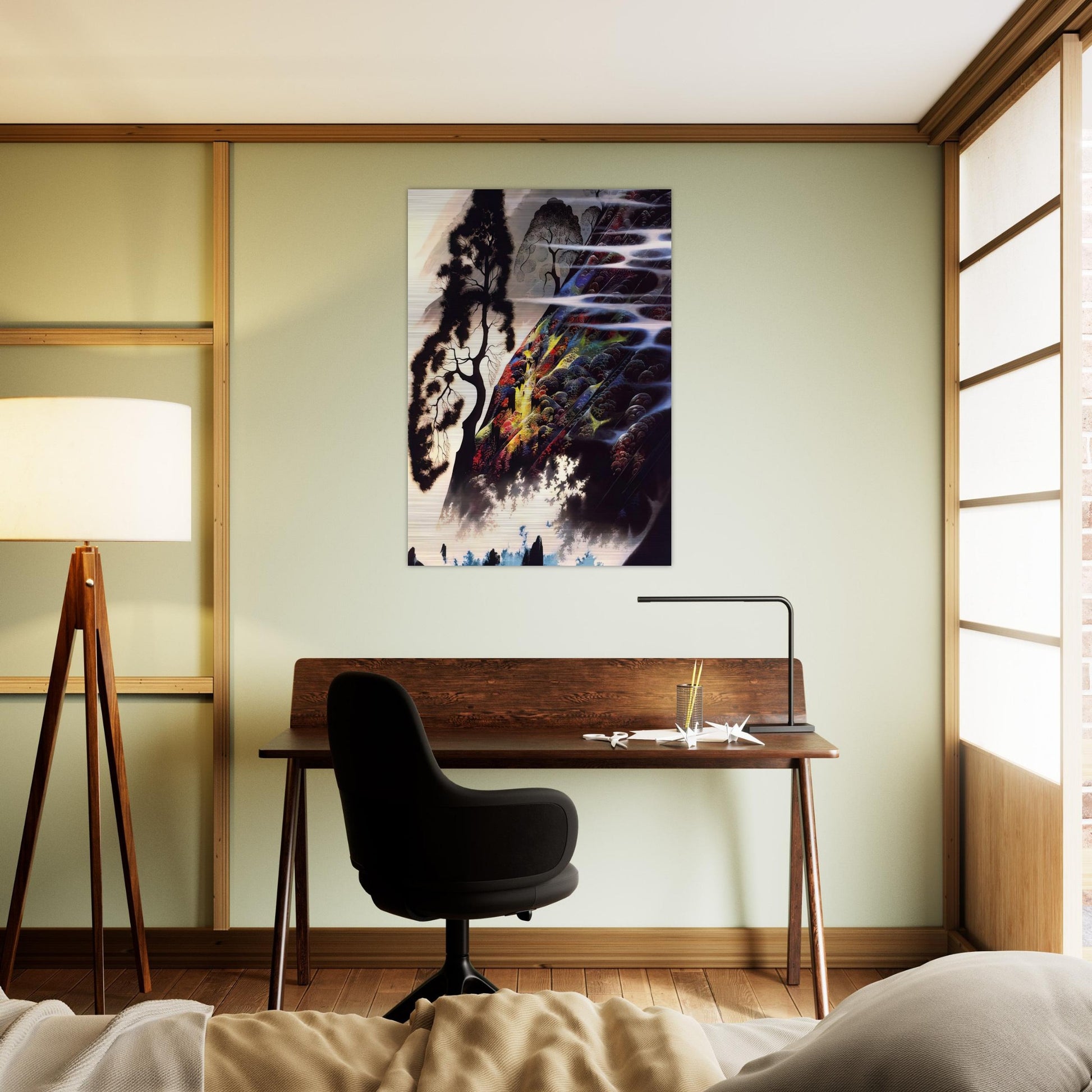 Radiant Splendor - Eyvind Earle Brushed Aluminum Print - 70x100 cm / 28x40 inches | Eyvind Earle Aluminum Print | Eyvind Earle Prints