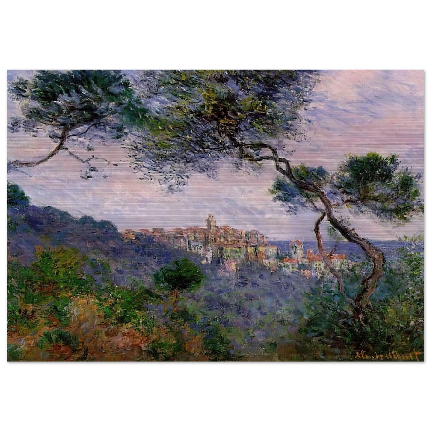 Bordighera, Italy - claude monet Brushed Aluminum Print - 70x100 cm / 28x40 inches | claude monet Aluminum Print | claude monet Prints