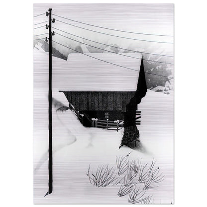 SNOW - MC Escher Brushed Aluminum Print - 70x100 cm / 28x40 inches | MC Escher Aluminum Print | MC Escher Prints