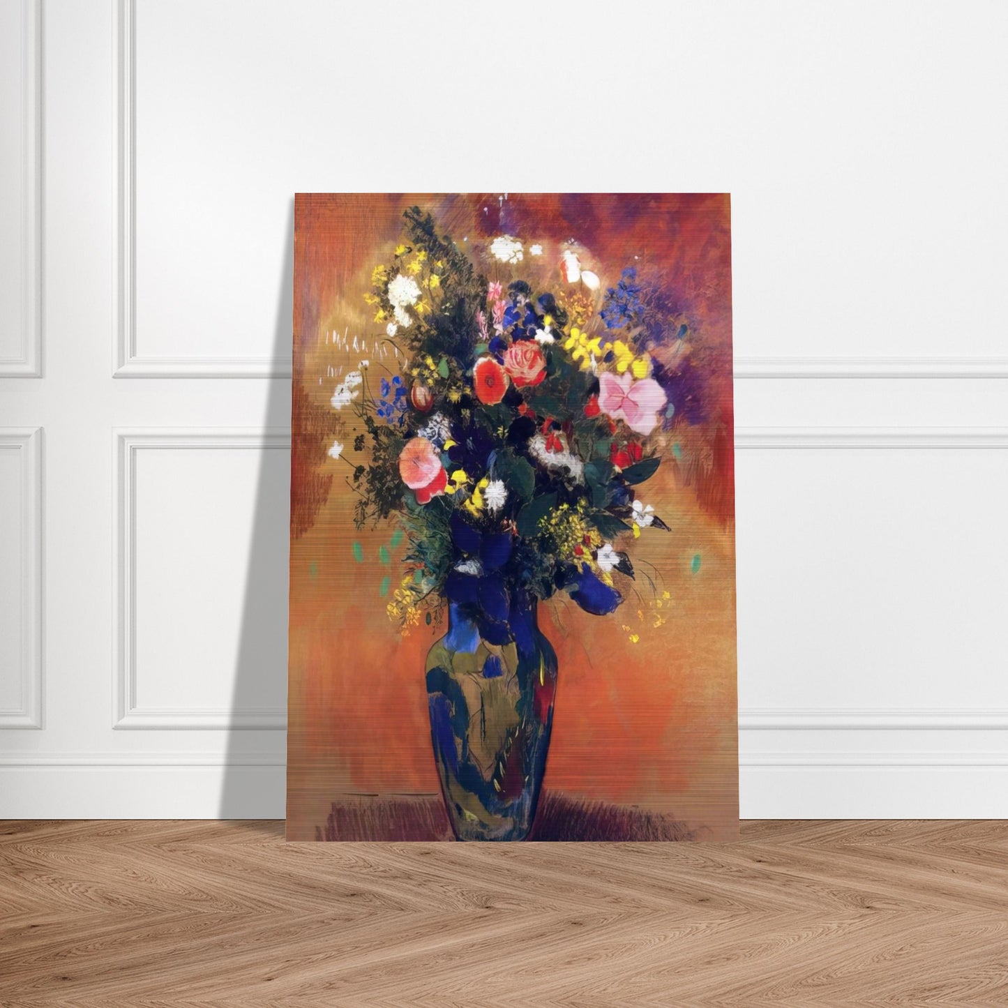 LARGE BOUQUET OF WILD FLOWERS - Odilon Redon Brushed Aluminum Print - 70x100 cm / 28x40 inches | Odilon Redon Aluminum Print | Odilon Redon Prints