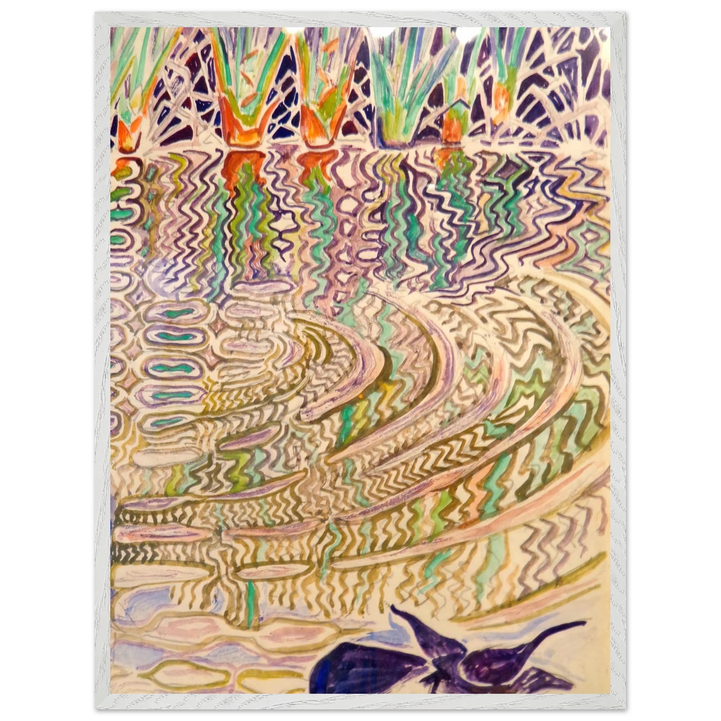 Walter Inglis Anderson - Walter Anderson Wall art - 27x35 cm / 11x14 inches - Premium Wooden Framed Poster With Fine Art Paper-canvas - Black frame