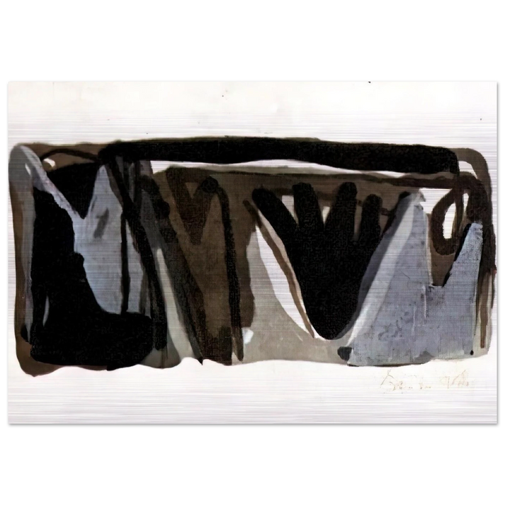 Grise nuit - 1975 - Bram van Velde Brushed Aluminum Print - 70x100 cm / 28x40 inches | Bram van Velde Aluminum Print | Bram van Velde Prints