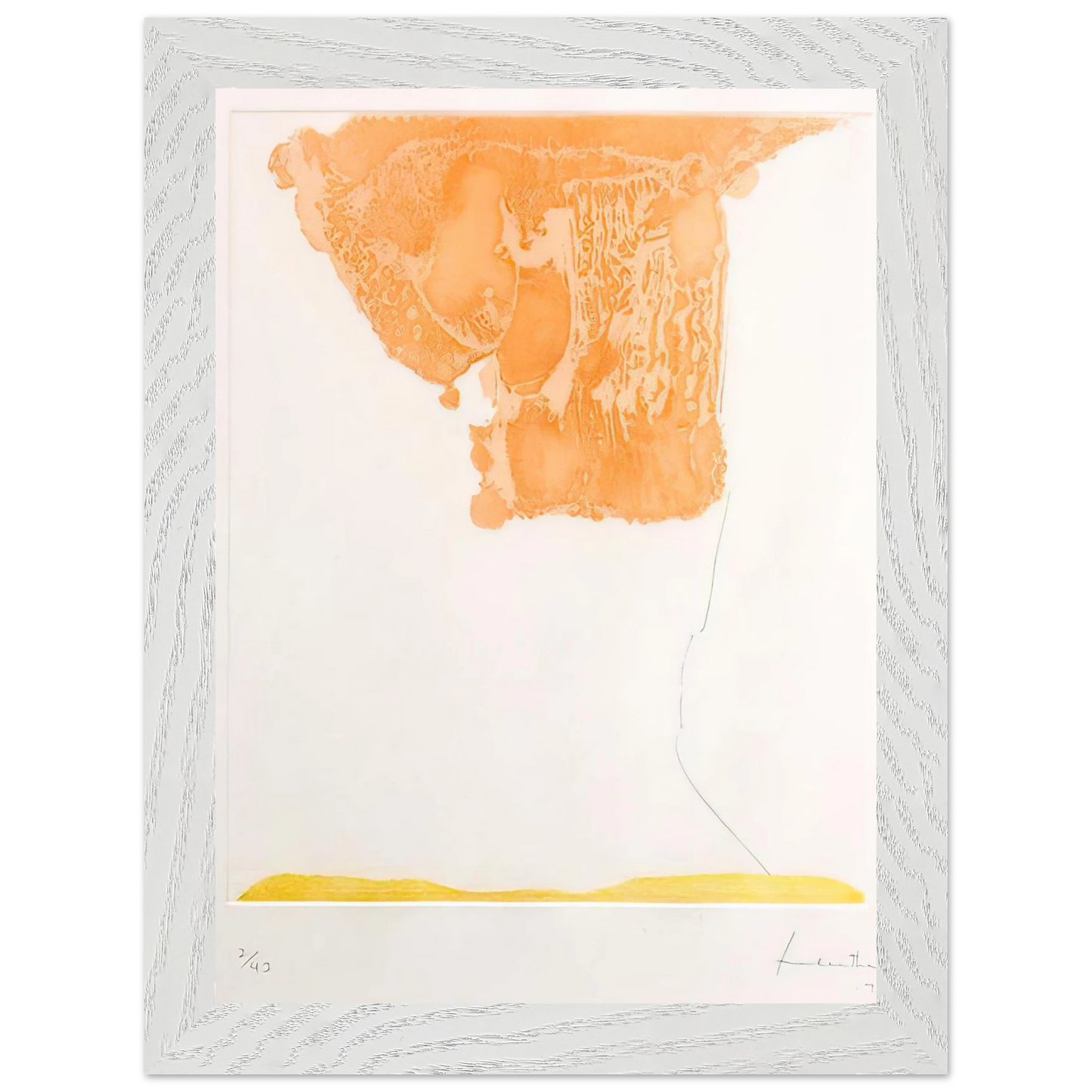 Helen Frankenthaler - Pranzo Italiano - 1973 Wall art - 27x35 cm / 11x14 inches - Premium Wooden Framed Poster With Fine Art Paper-canvas - Wood frame