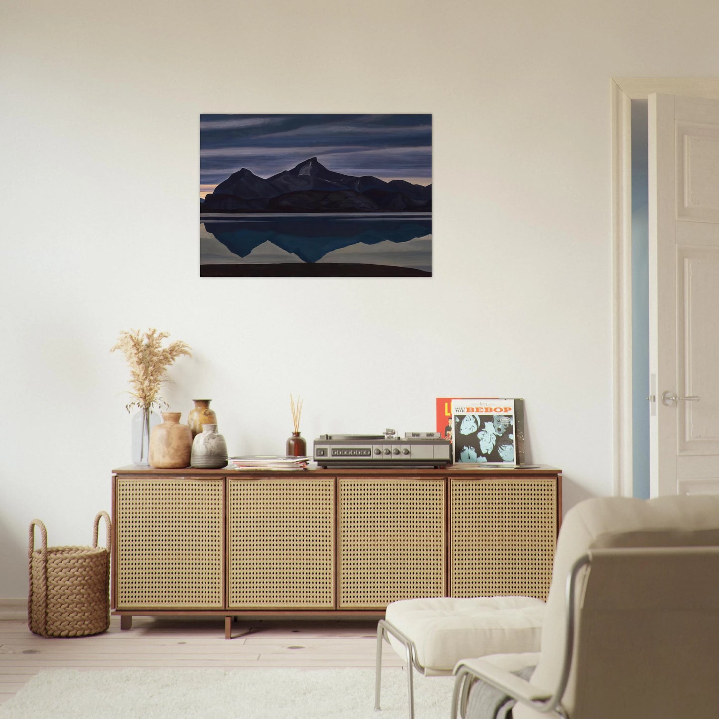 Mirrored Mountain, South Greenland - Rockwell Kent Brushed Aluminum Print - 70x100 cm / 28x40 inches | Rockwell Kent Aluminum Print | Rockwell Kent Prints
