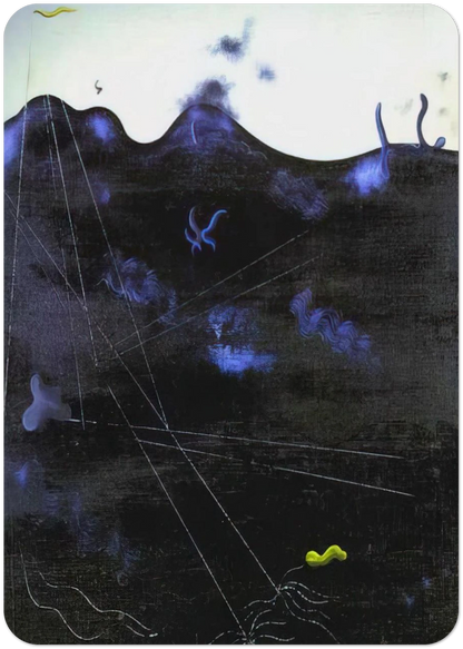 Blue Bed By Yves Tanguy Pack of 10 Post Cards | Yves Tanguy Post Cards | A6 (10.5 x 14.8 cm) - 4.1 x 5.8 inches