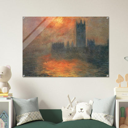 Houses of Parliament, Sunset - claude monet Acrylic Print - 70x100 cm / 28x40″ inches | claude monet Wall Art | claude monet Prints