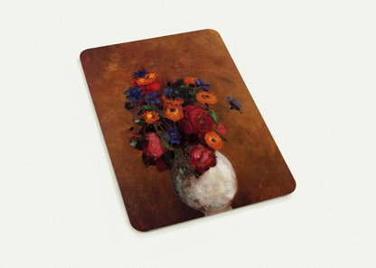 BOUQUET OF FLOWERS IN A WHITE VASE By Odilon Redon Pack of 10 Post Cards | Odilon Redon Post Cards | A6 (10.5 x 14.8 cm) - 4.1 x 5.8 inches