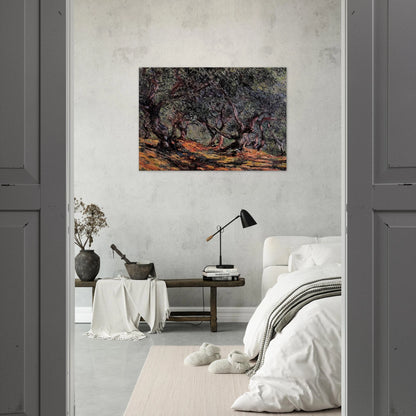 Olive Trees in Bordigher - claude monet Brushed Aluminum Print - 70x100 cm / 28x40 inches | claude monet Aluminum Print | claude monet Prints