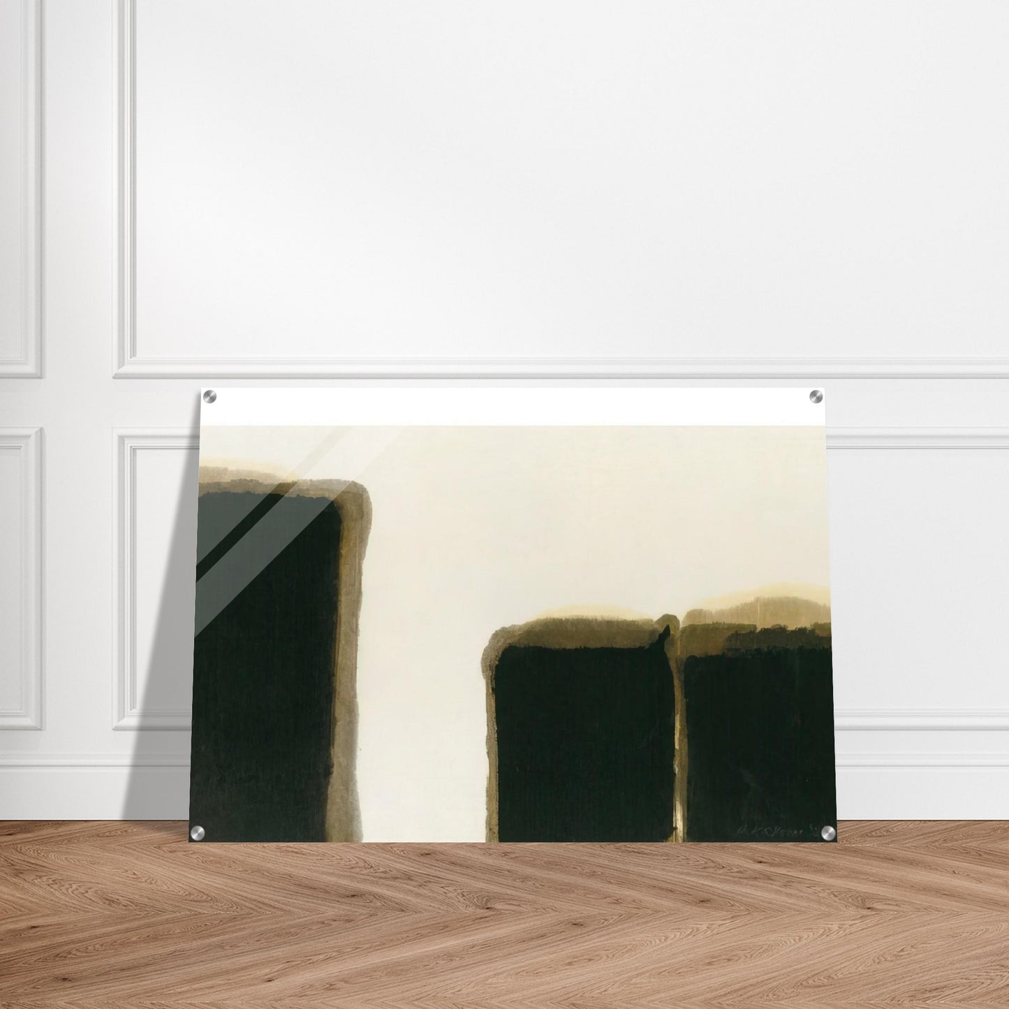 Burnt Umber  Ultramarine I - 1981 - Yun Hyong-keun Acrylic Print - 70x100 cm / 28x40″ inches | Yun Hyong-keun Wall Art | Yun Hyong-keun Prints
