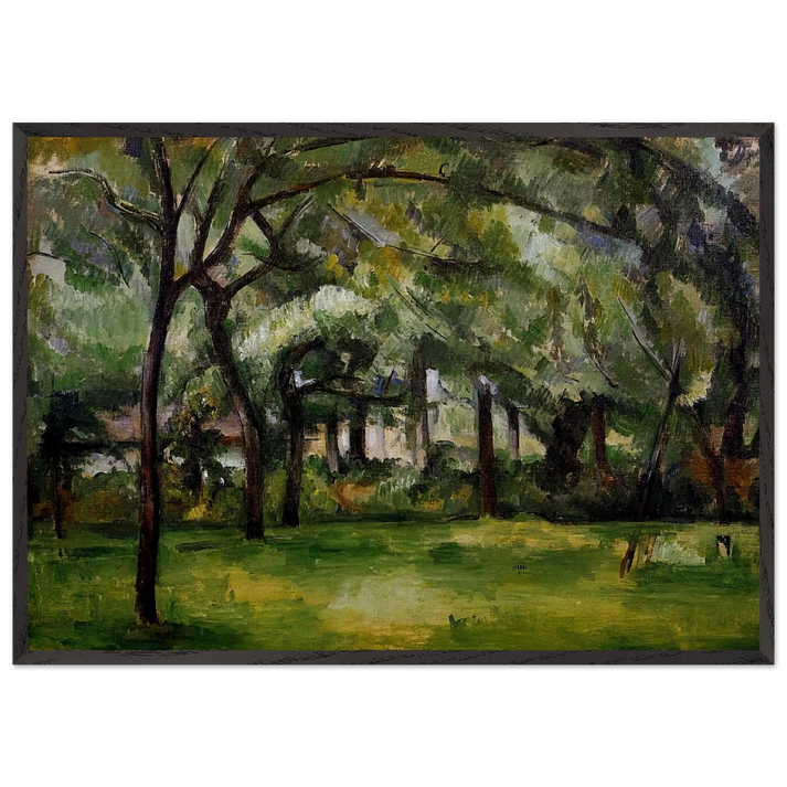 Farm in Normandy Summer - Paul Cezanne 70x100 cm / 28x40 inches Framed Art Print – Black Wooden Frame