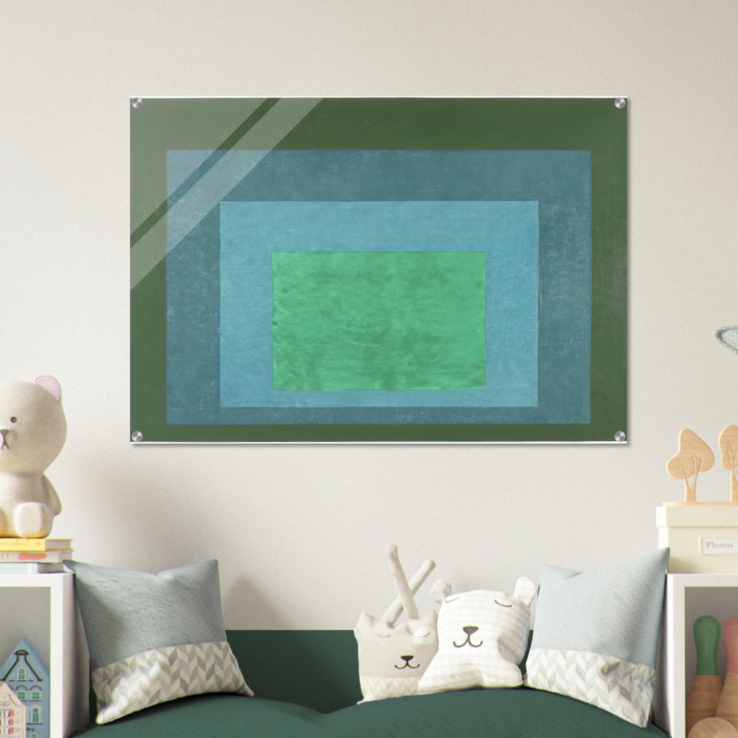 STUDY FOR HOMAGE TO THE SQUARE TERRASSED FOLIAGE 1960 - Josef Albers Acrylic Print - 70x100 cm / 28x40″ inches