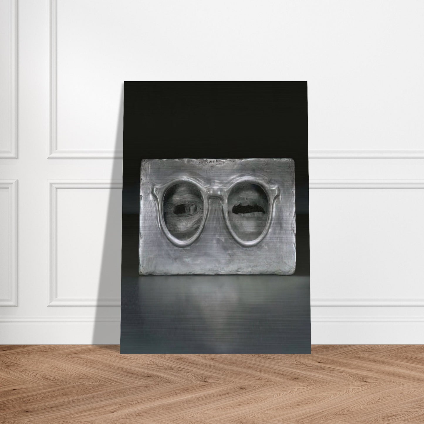 THE CRITIC SEES - Jasper Johns Brushed Aluminum Print - 70x100 cm / 28x40 inches | Jasper Johns Aluminum Print | Jasper Johns Prints