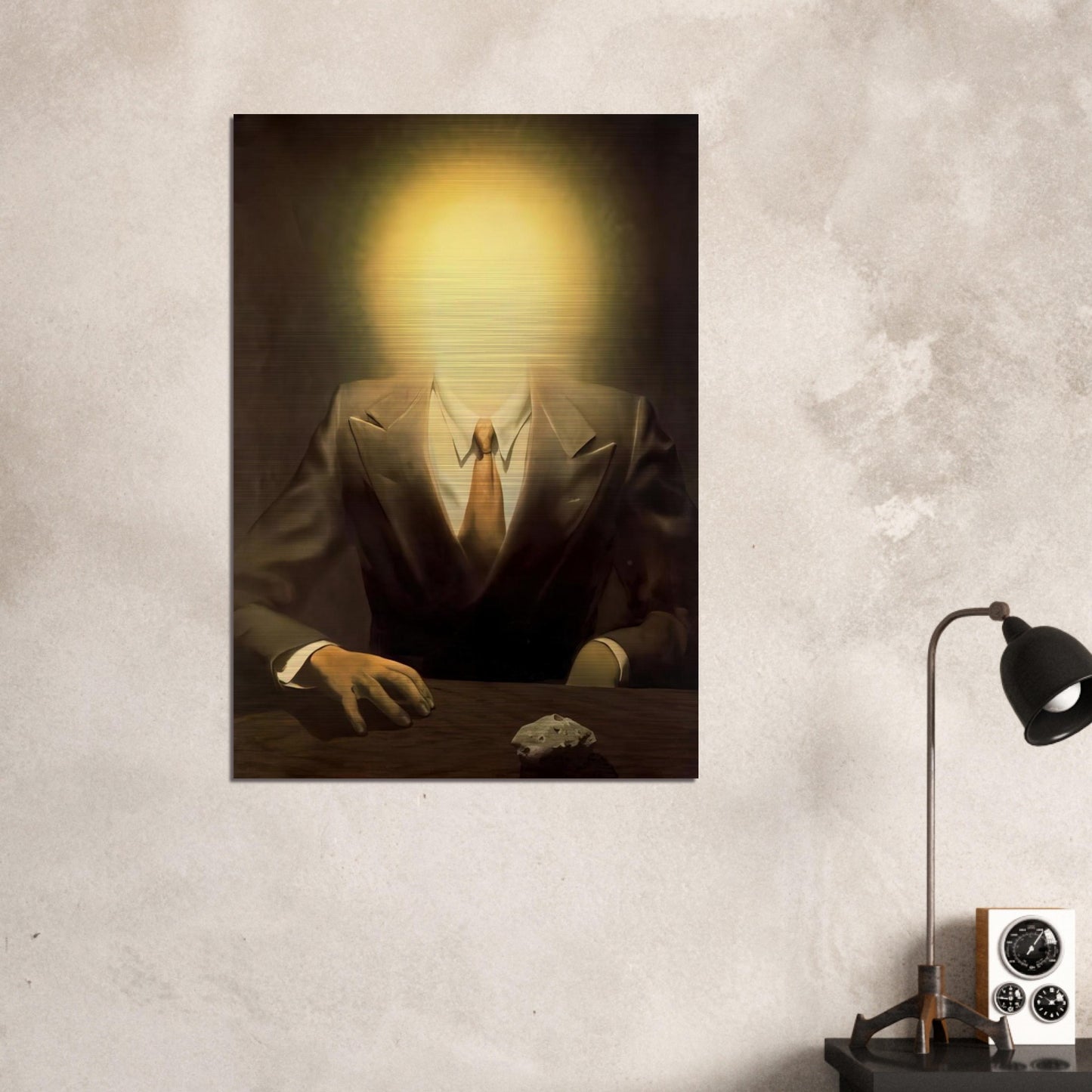 THE PLEASURE PRINCIPLE PORTRAIT OF EDWARD JAMES 1937 - Rene Magritte Brushed Aluminum Print - 70x100 cm / 28x40 inches | Rene Magritte Aluminum Print | Rene Magritte Prints