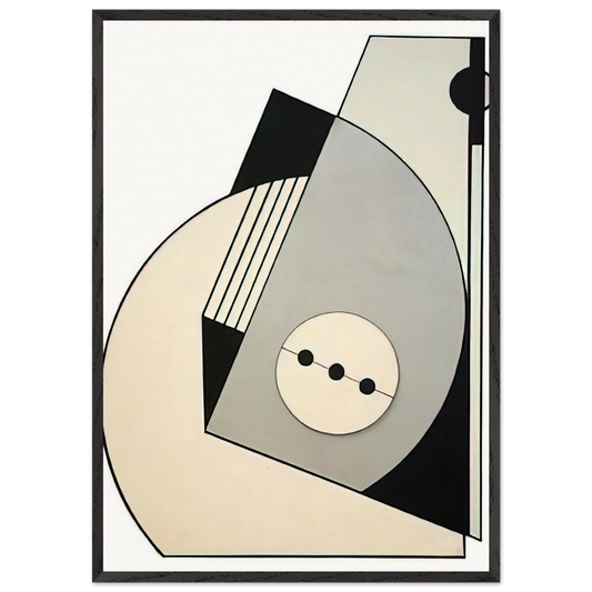 Gris - Concretism - Carmelo Arden Quin 70x100 cm / 28x40 inches Framed Art Print – Black Wooden Frame