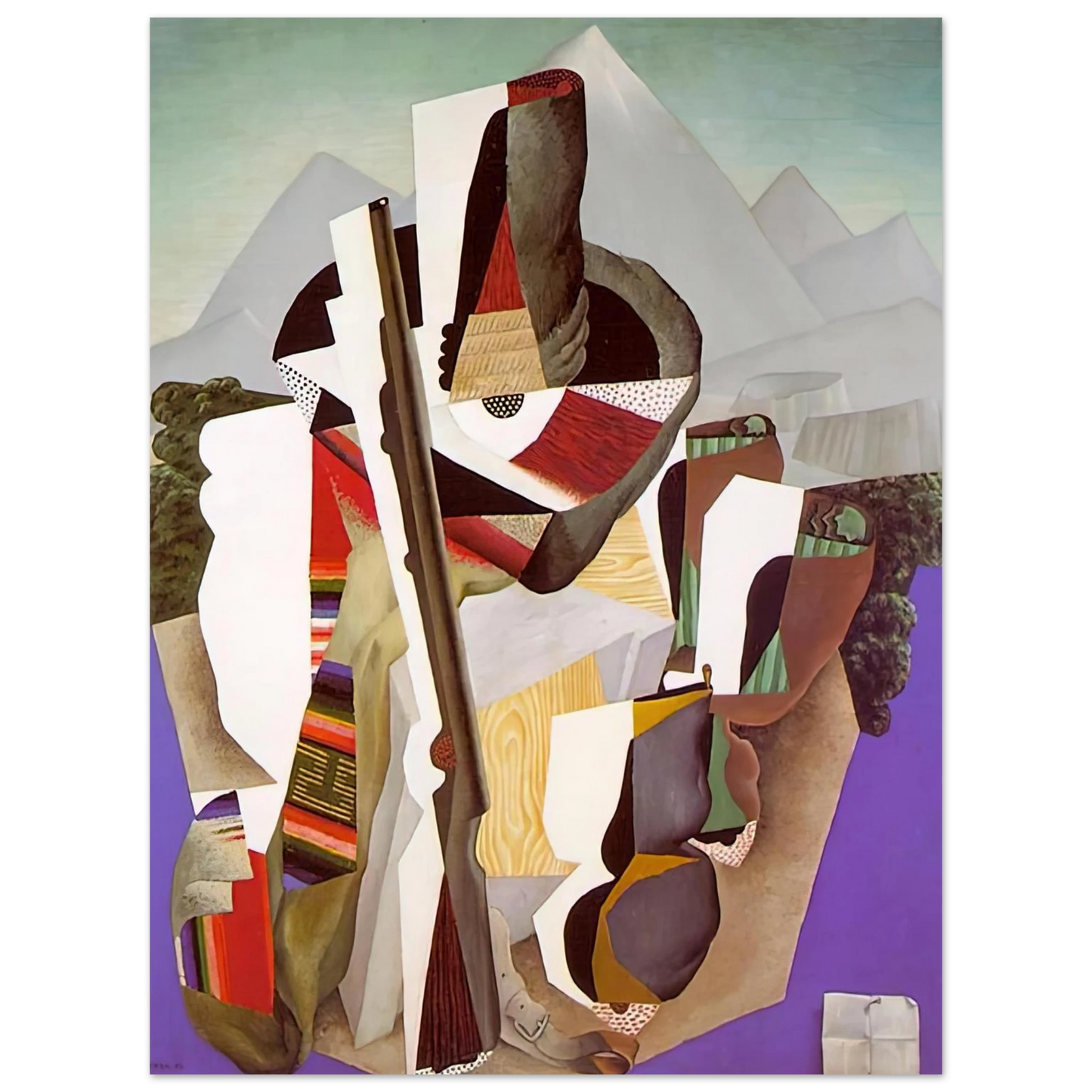 Diego Rivera - ZAPATISTA LANDSCAPE THE GUERRILLA 1915  75x100 cm / 30x40inches Fine Art Poster