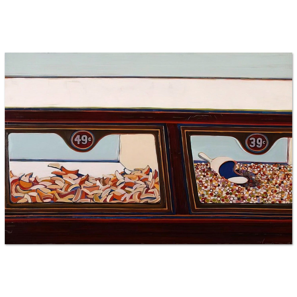 Candy Counter - 1963 - Wayne Thiebaud Art Prints - 100x150 cm / 40x60″ inches | Wayne Thiebaud Poster | Wayne Thiebaud Prints