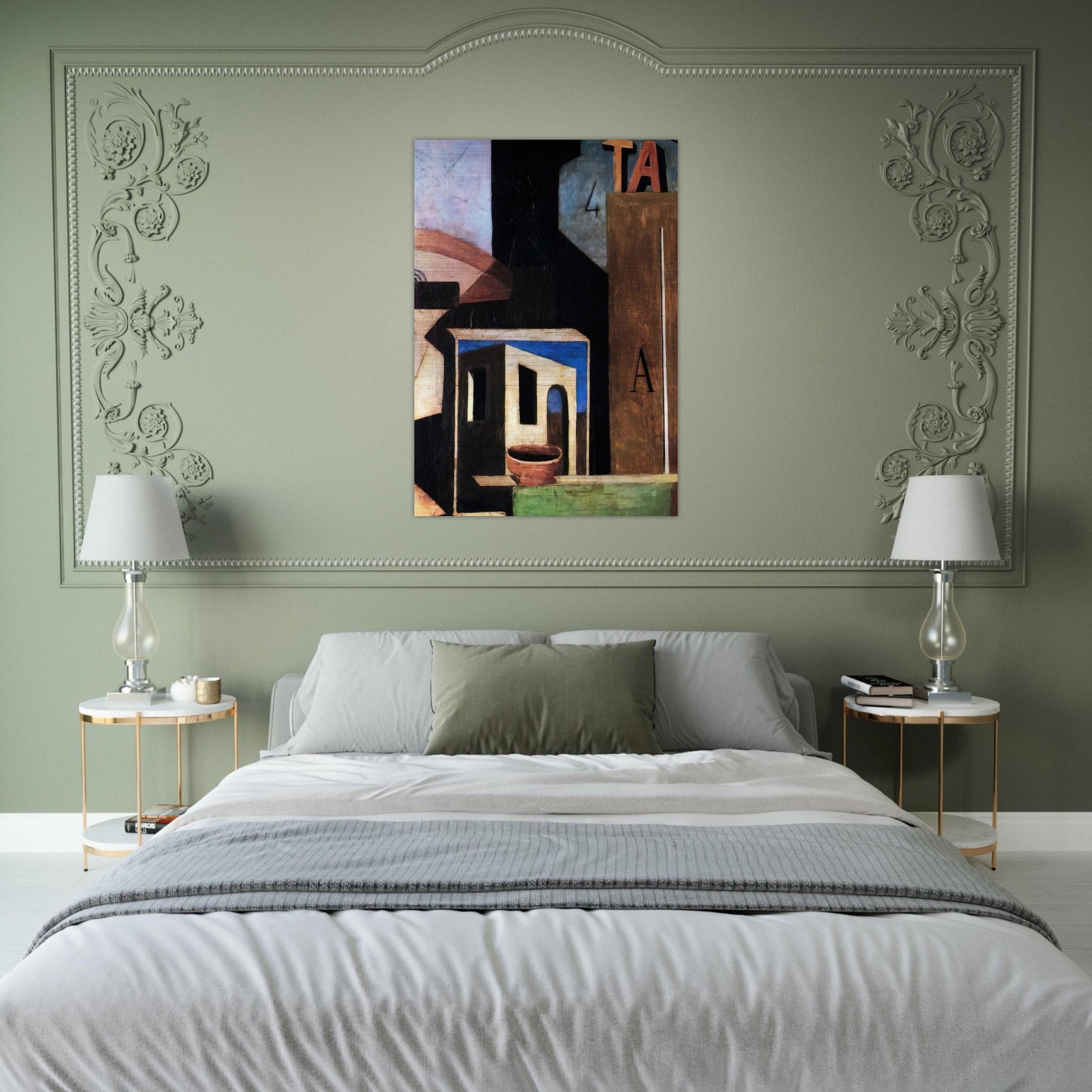 LA COMPOSIZIONE TA 1916 - Carlo Carra Brushed Aluminum Print - 70x100 cm / 28x40 inches | Carlo Carra Aluminum Print | Carlo Carra Prints