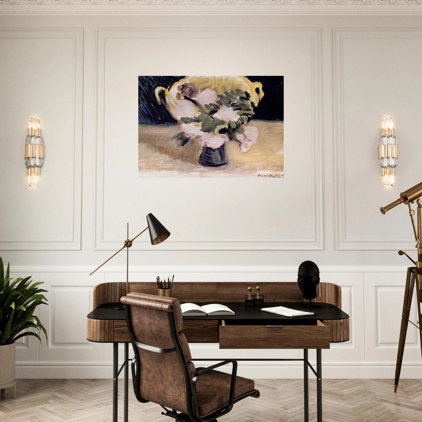 FLOWERS 1919 - Henri Matisse Brushed Aluminum Print - 70x100 cm / 28x40 inches | Henri Matisse Aluminum Print | Henri Matisse Prints