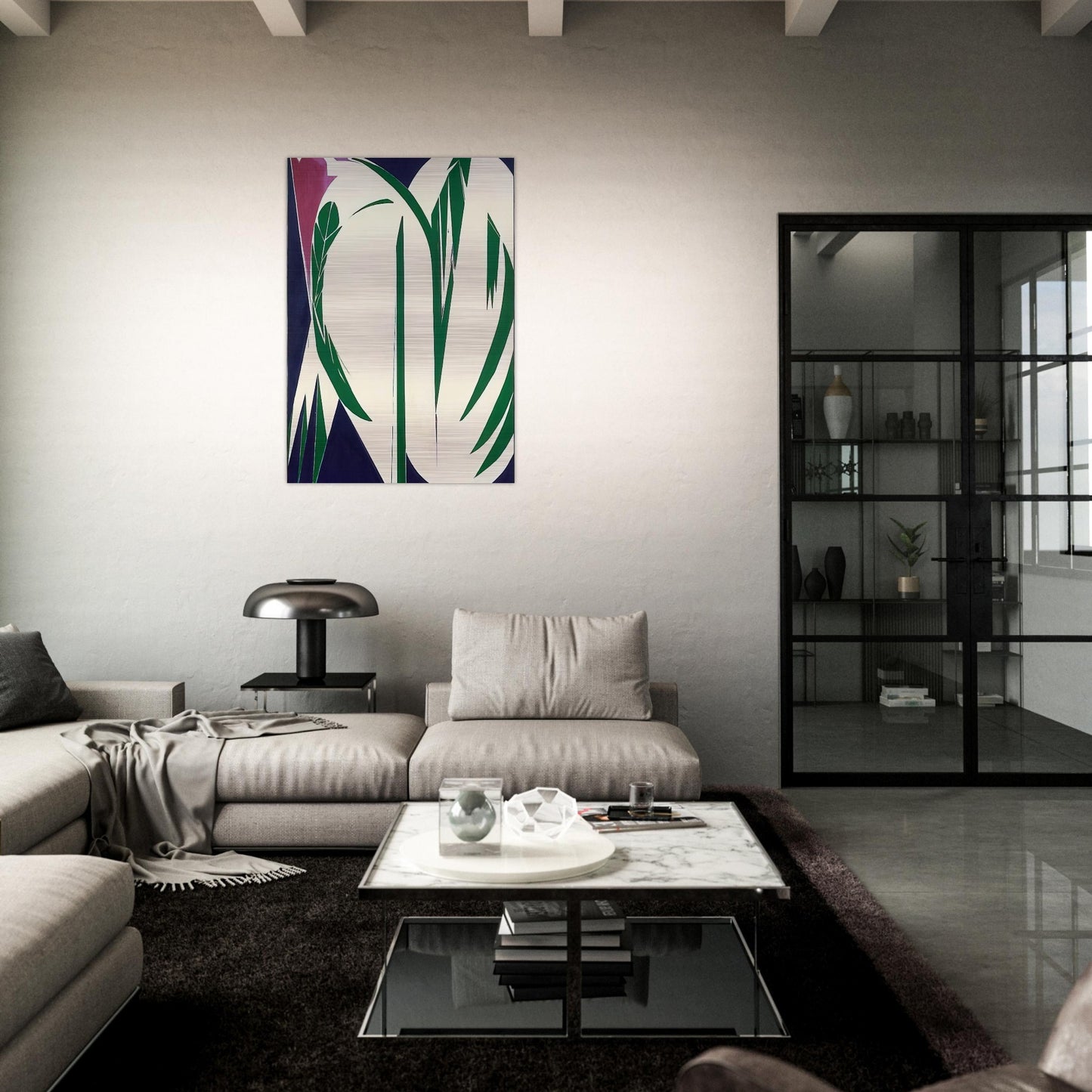 Rising Green - Lee Krasner Brushed Aluminum Print - 70x100 cm / 28x40 inches | Lee Krasner Aluminum Print | Lee Krasner Prints