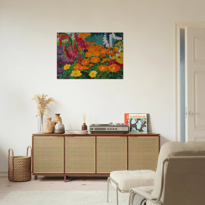 Flower garden marigolds - Emil Nolde Brushed Aluminum Print - 70x100 cm / 28x40 inches | Emil Nolde Aluminum Print | Emil Nolde Prints