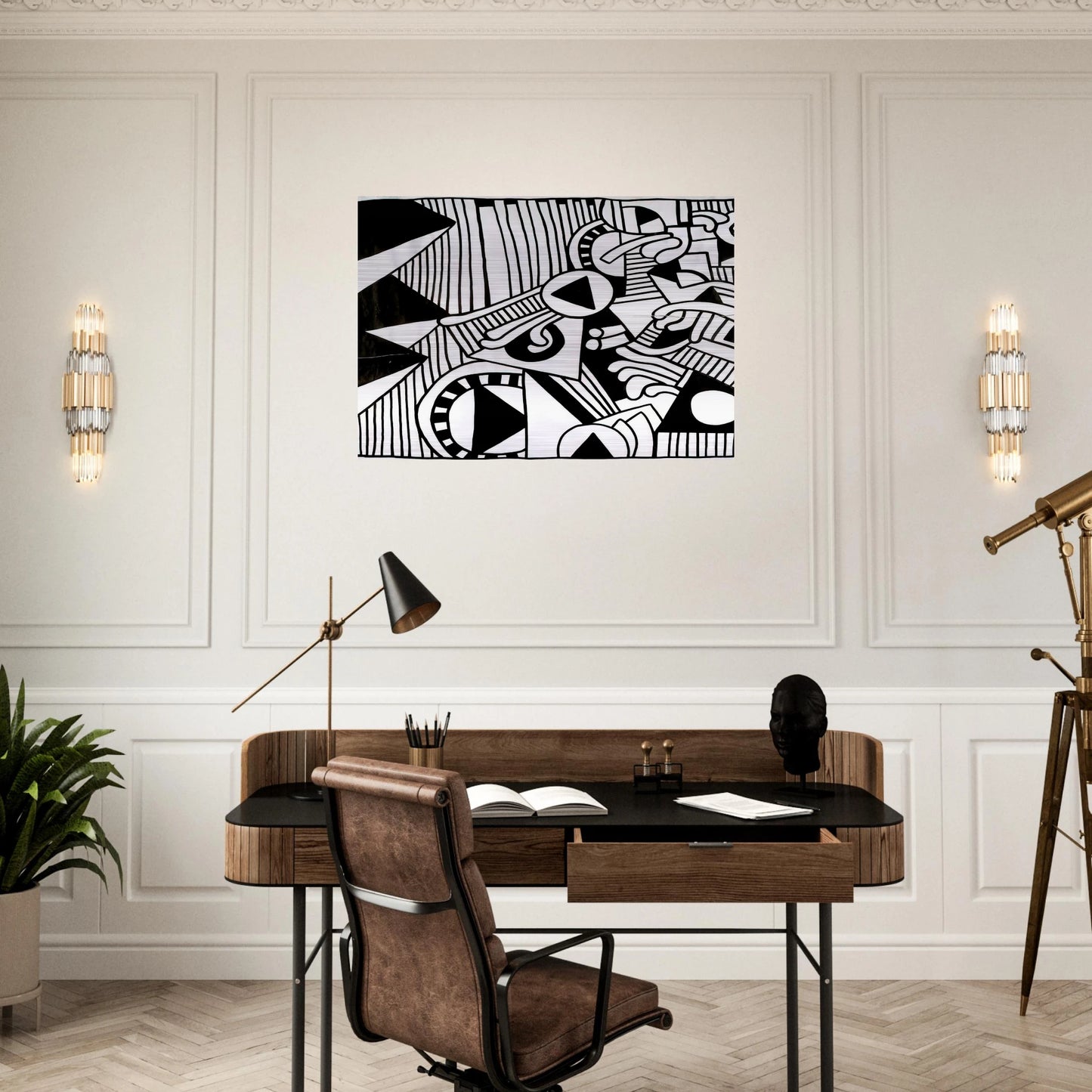 UNTITLED 1978 1 - Keith Haring Brushed Aluminum Print - 70x100 cm / 28x40 inches | Keith Haring Aluminum Print | Keith Haring Prints
