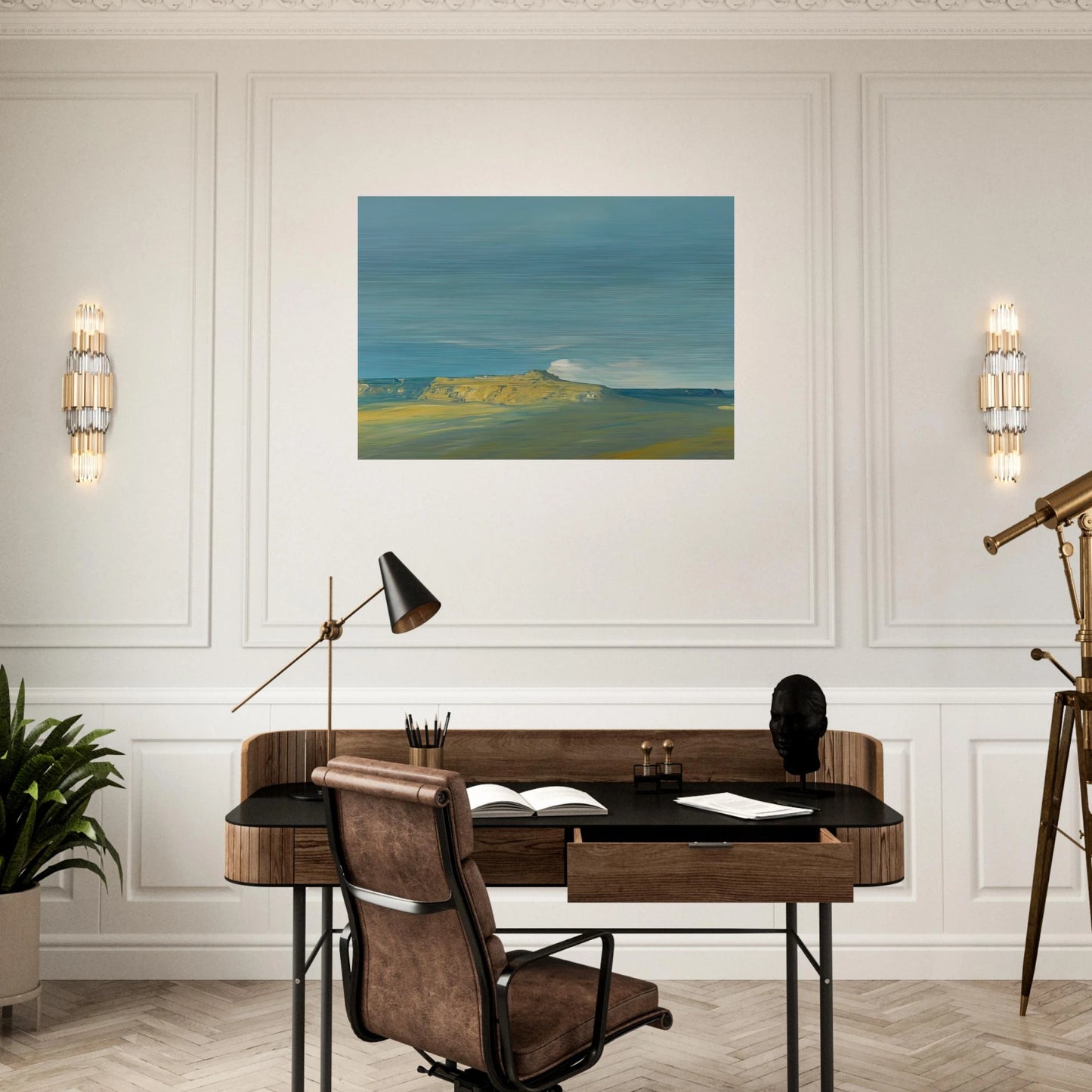 Oraibi, Hopi village, Arizona - Tonalism - Xavier Martinez Brushed Aluminum Print - 70x100 cm / 28x40 inches | Xavier Martinez Aluminum Print | Xavier Martinez Prints