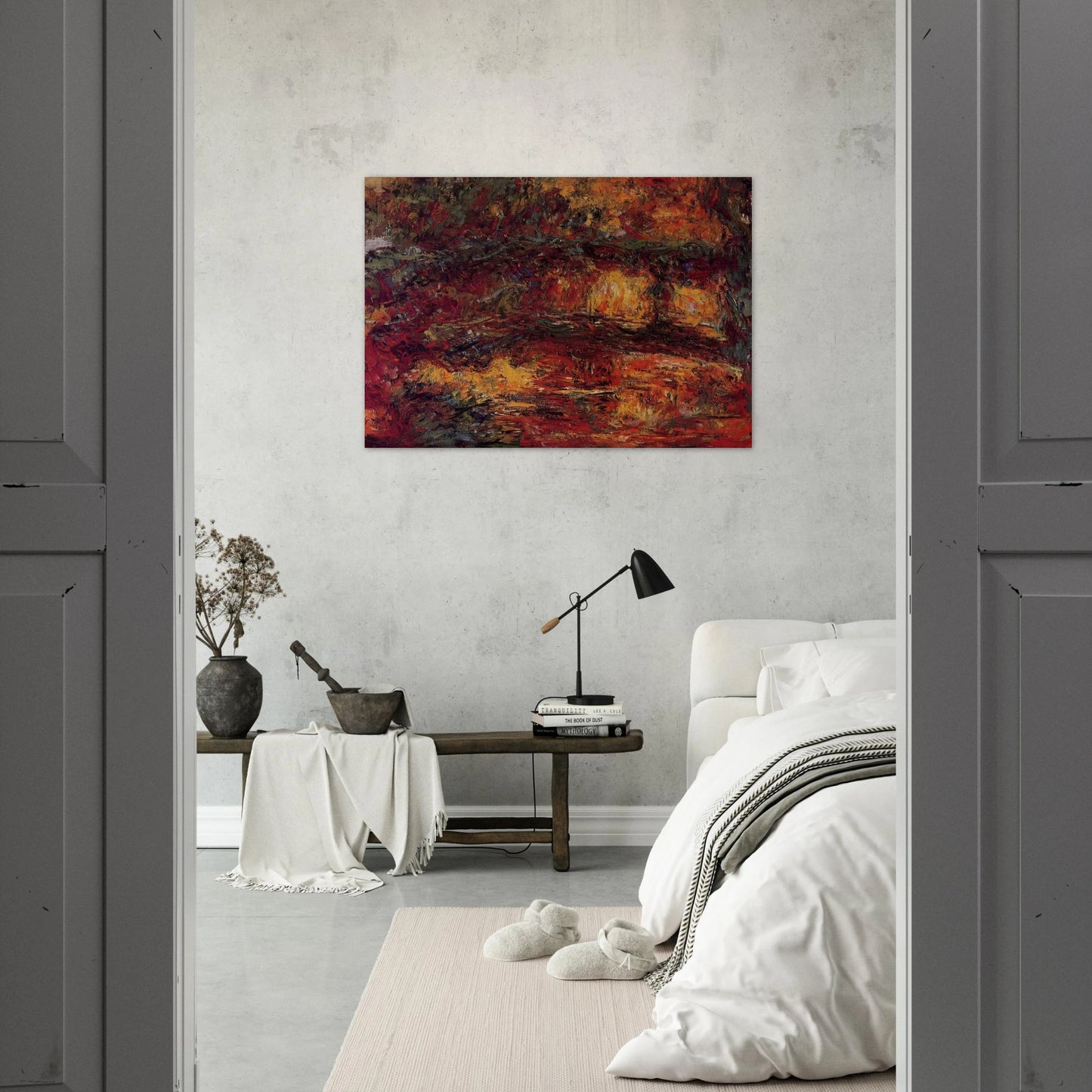 The Japanese Bridge at Giverny - claude monet Brushed Aluminum Print - 70x100 cm / 28x40 inches | claude monet Aluminum Print | claude monet Prints