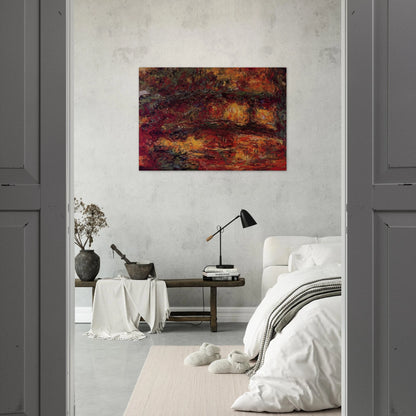 The Japanese Bridge at Giverny - claude monet Brushed Aluminum Print - 70x100 cm / 28x40 inches | claude monet Aluminum Print | claude monet Prints