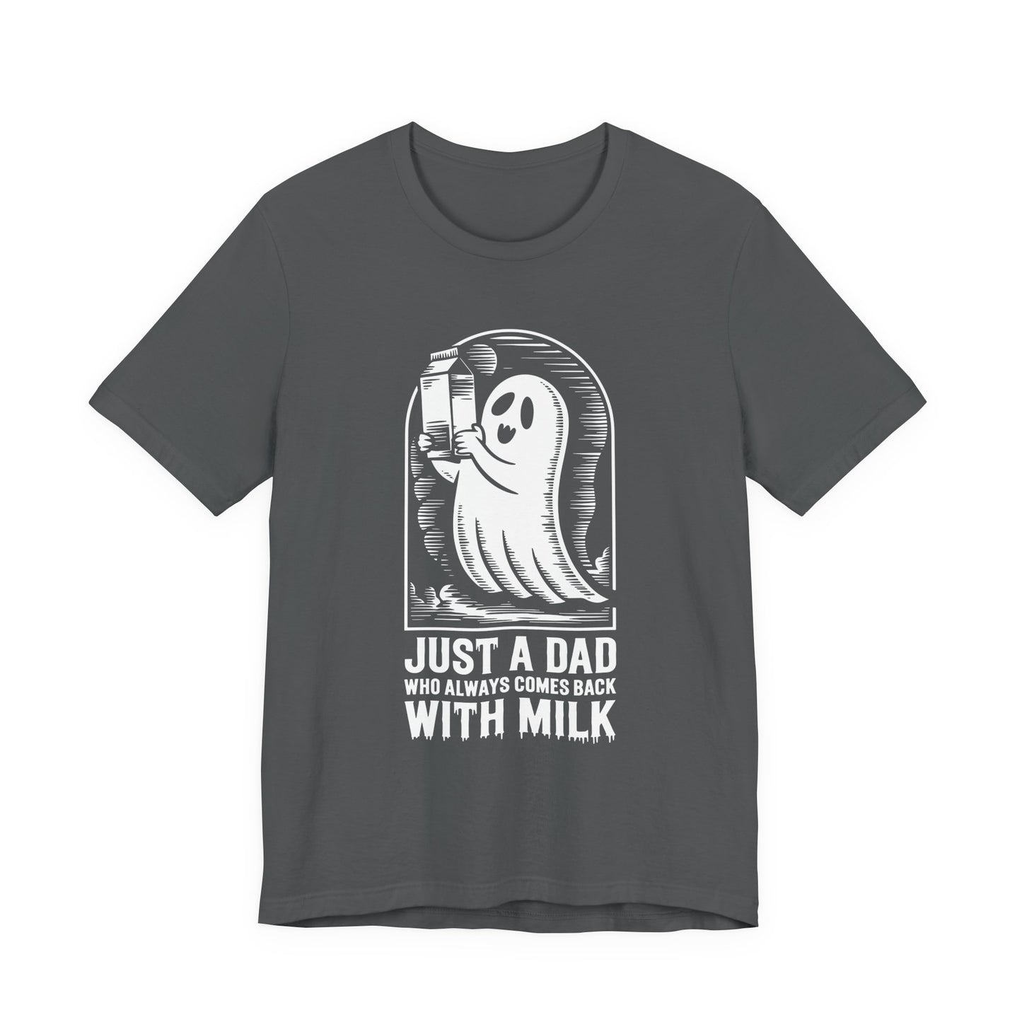 Solo un papá que siempre regresaba con leche camiseta de Halloween - Camiseta de manga corta unisex