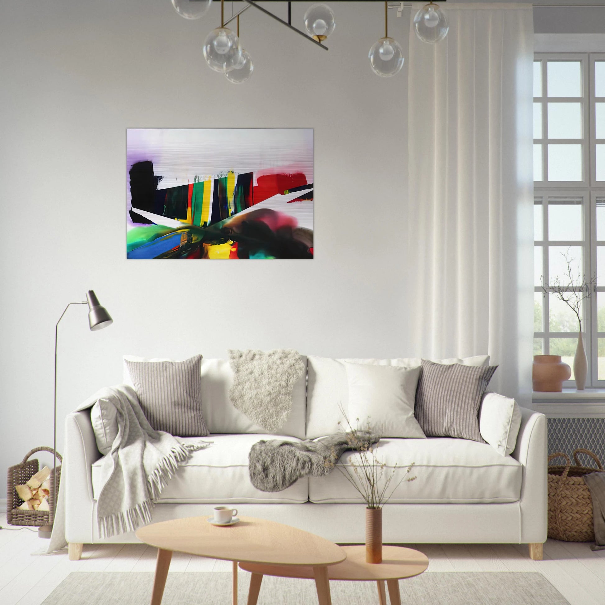 Phenomena Cave of the Prism Winds Year - 1986 - Paul Jenkins Brushed Aluminum Print - 70x100 cm / 28x40 inches | Paul Jenkins Aluminum Print | Paul Jenkins Prints