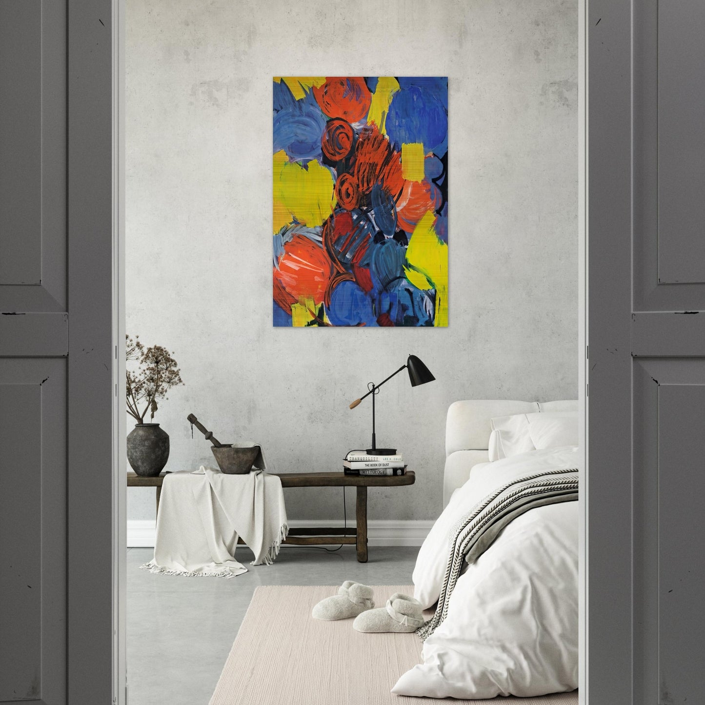 Weizengelb - 1962 - Ernst Wilhelm Nay Brushed Aluminum Print - 70x100 cm / 28x40 inches | Ernst Wilhelm Nay Aluminum Print | Ernst Wilhelm Nay Prints