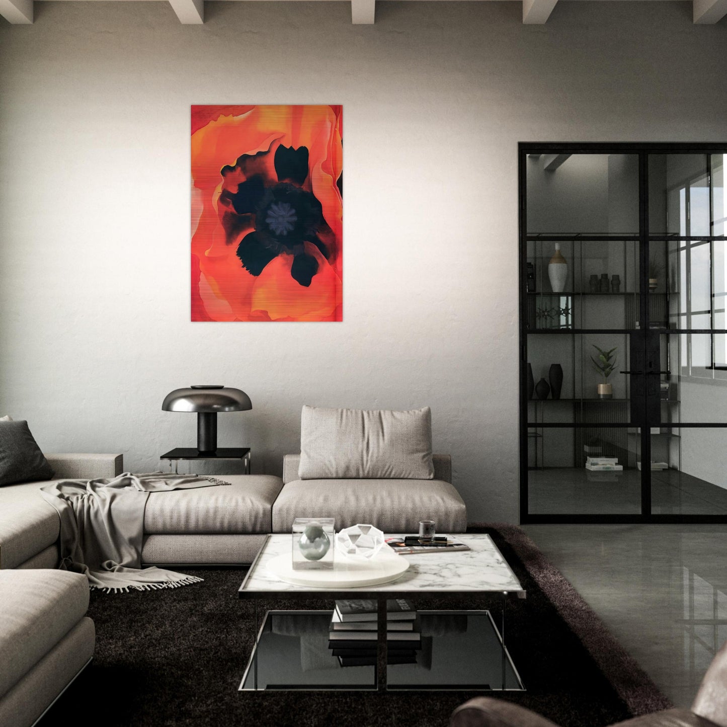 Poppy 2 - Georgia O'Keeffe Brushed Aluminum Print - 70x100 cm / 28x40 inches | Georgia O'Keeffe Aluminum Print | Georgia O'Keeffe Prints