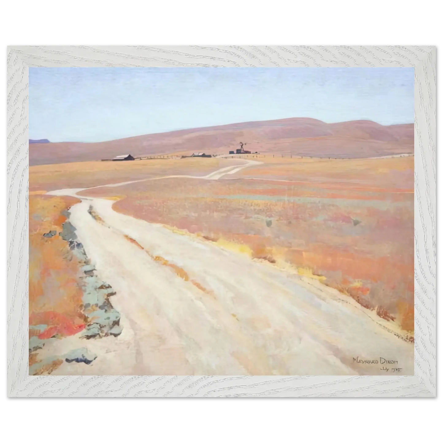 Maynard Dixon - ABANDONED RANCH 1935 Wall art - A3 (29.7 x 42  cm) - Premium Wooden Framed Poster With Fine Art Paper - Black frame