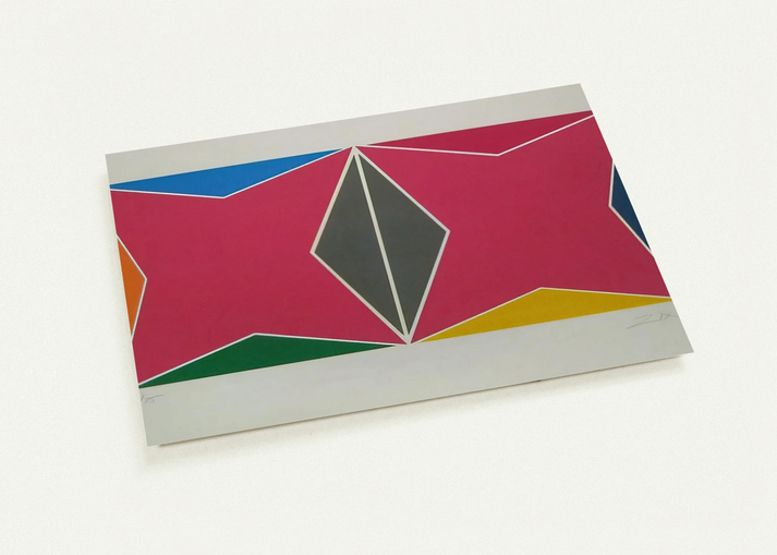 Geometric Composition - Hard Edge Painting By Larry Zox Pack of 10 Post Cards | Larry Zox Post Cards | A6 (10.5 x 14.8 cm) - 4.1 x 5.8 inches
