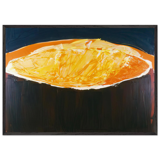 Volcano The Heat - 1983 - Ronnie Landfield 70x100 cm / 28x40 inches Framed Art Print – Black Wooden Frame