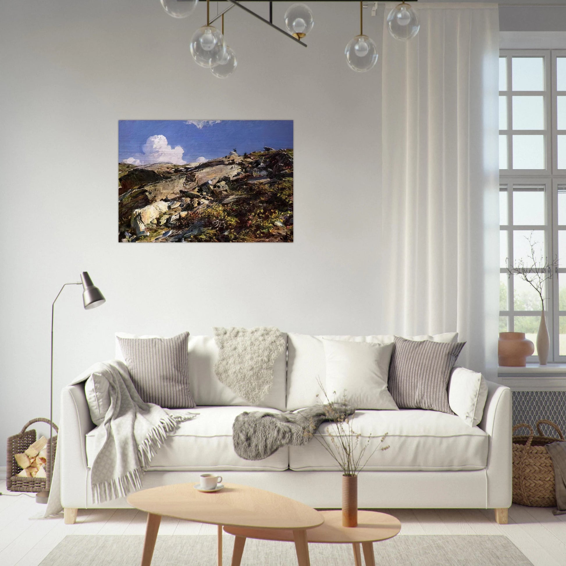 In the Alps - John Singer Sargent Brushed Aluminum Print - 70x100 cm / 28x40 inches | John Singer Sargent Aluminum Print | John Singer Sargent Prints