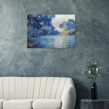 Morning on the Seine at Giverny 02 - claude monet Brushed Aluminum Print - 70x100 cm / 28x40 inches | claude monet Aluminum Print | claude monet Prints