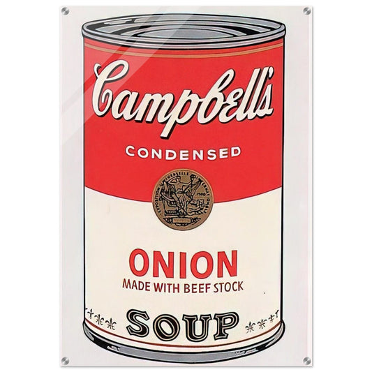 Campbell's Soup Can  onion  - Andy Warhol Acrylic Print - 70x100 cm / 28x40″ inches