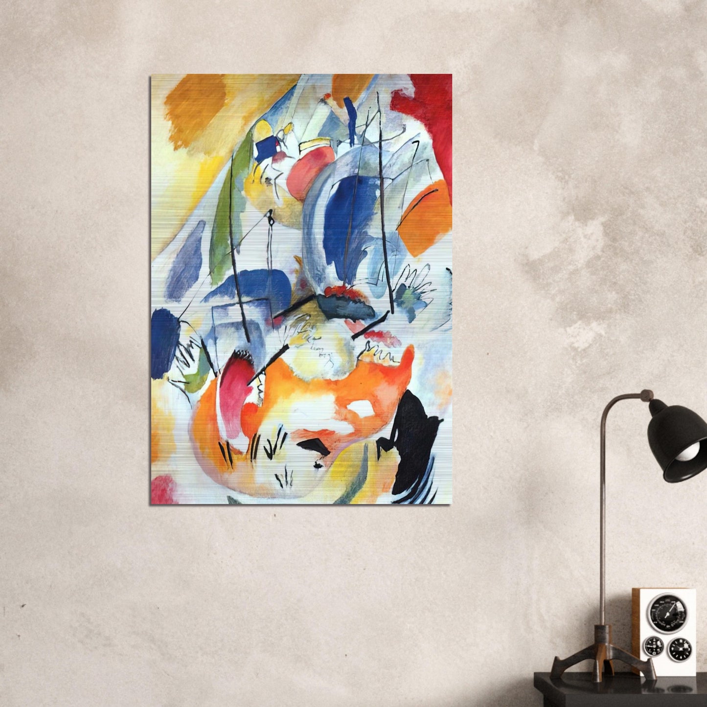 IMPROVISATION 31 SEA BATTLE 1913 - Wassily Kandinsky Brushed Aluminum Print - 70x100 cm / 28x40 inches | Wassily Kandinsky Aluminum Print | Wassily Kandinsky Prints